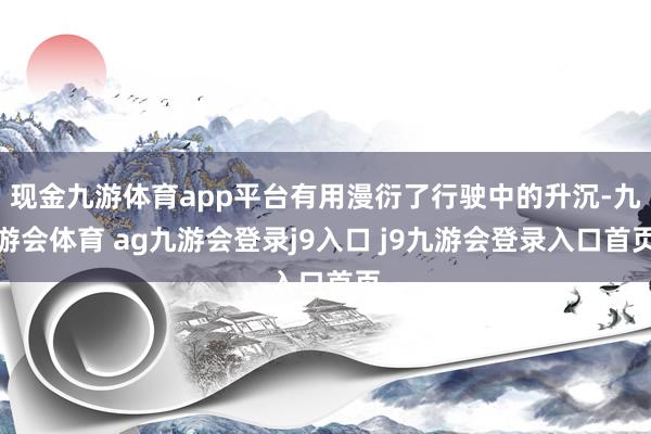 现金九游体育app平台有用漫衍了行驶中的升沉-九游会体育 ag九游会登录j9入口 j9九游会登录入口首页