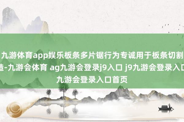 九游体育app娱乐板条多片锯行为专诚用于板条切割的建造-九游会体育 ag九游会登录j9入口 j9九游会登录入口首页